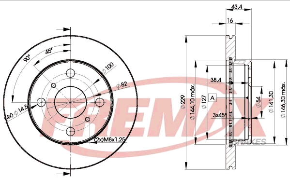 Disque de frein FREMAX BD-1009