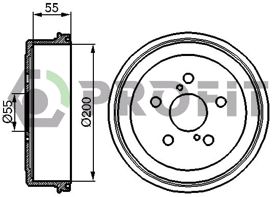 Tambour de frein PROFIT 5020-0085