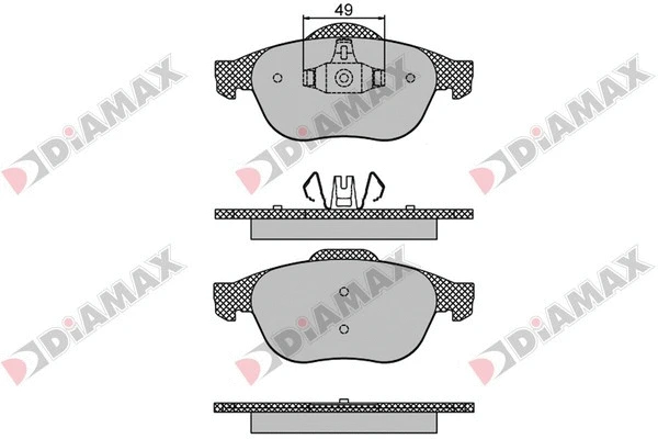 Kit de plaquettes de frein, frein à disque DIAMAX N09272