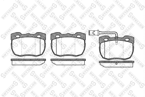 Kit de plaquettes de frein, frein à disque STELLOX 278 011-SX
