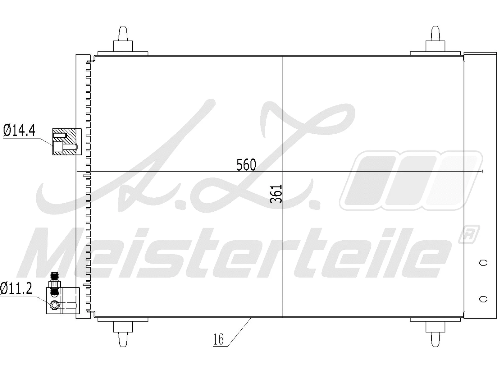 Condenseur, climatisation A.Z. Meisterteile AZMT-45-030-1046