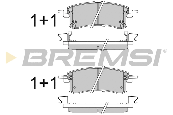 Kit de plaquettes de frein, frein à disque BREMSI BP3823