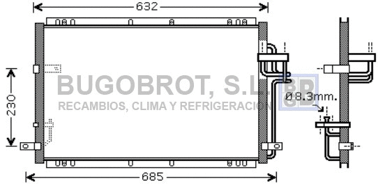 Condenseur, climatisation BUGOBROT 62-KA5085
