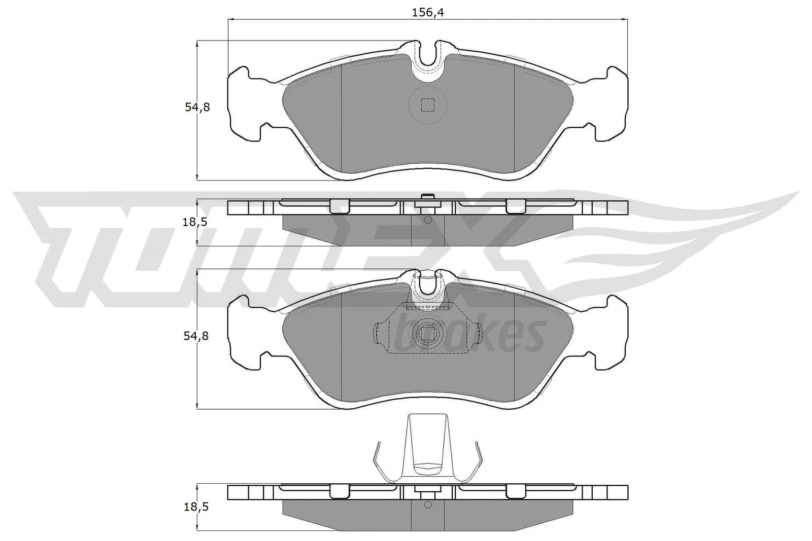 Kit de plaquettes de frein, frein à disque TOMEX Brakes TX 11-49
