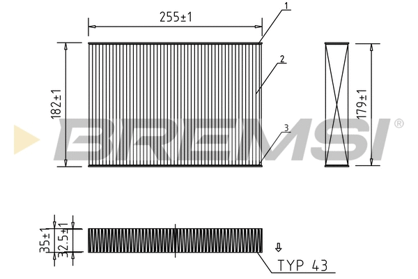 Filtre, air de l'habitacle BREMSI FC0462
