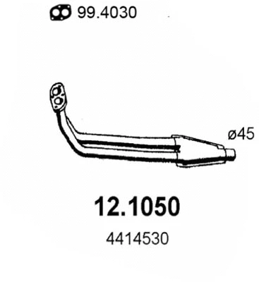 Tuyau d'échappement ASSO 12.1050