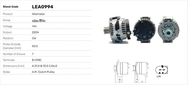 Alternateur LUSA LEA0994