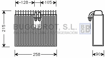 Évaporateur climatisation BUGOBROT 70-FTV071
