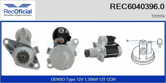 Démarreur RECOFICIAL REC6040396.0