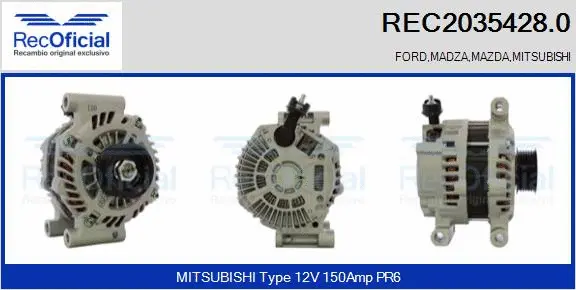 Alternateur RECOFICIAL REC2035428.0
