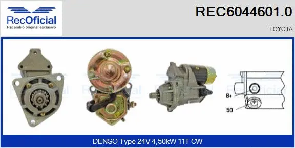 Démarreur RECOFICIAL REC6044601.0