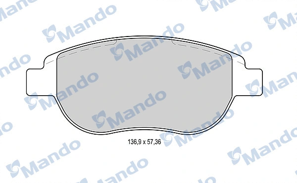 Kit de plaquettes de frein, frein à disque MANDO MBF015159