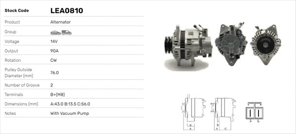 Alternateur LUSA LEA0810