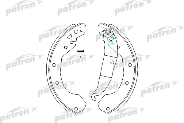 Jeu de mâchoires de frein PATRON PSP199