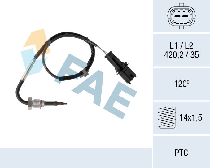 Capteur, température des gaz FAE 68082