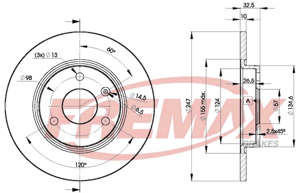 Disque de frein FREMAX BD-7276