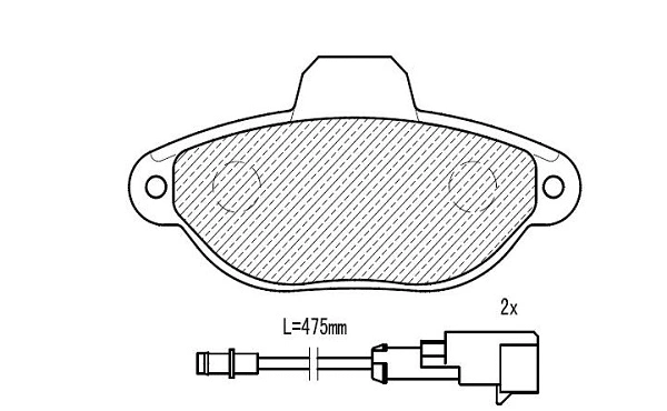 Kit de plaquettes de frein, frein à disque KLAXCAR FRANCE 24627z