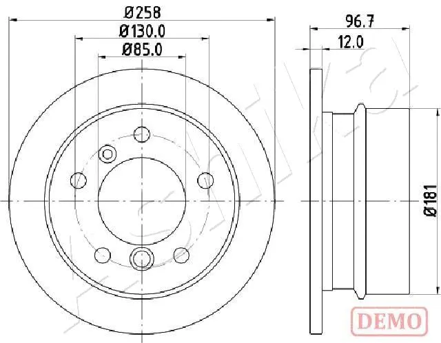Disque de frein ASHIKA 61-00-0518C