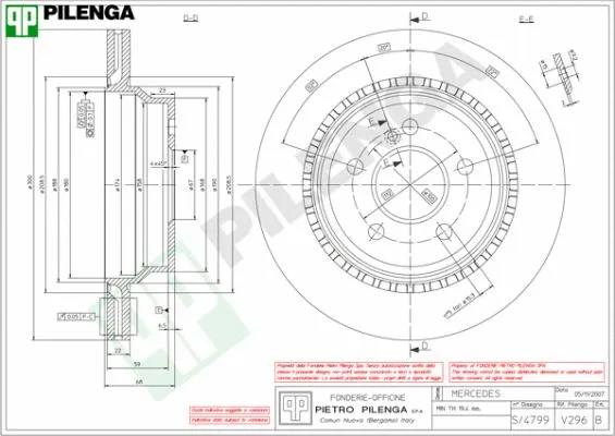 Disque de frein PILENGA V296