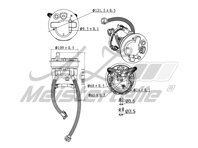 Filtre à carburant A.Z. Meisterteile AZMT-41-020-1449