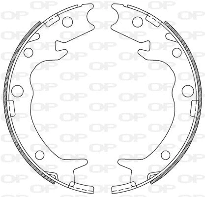 Jeu de mâchoires de frein OPEN PARTS BSA2212.00