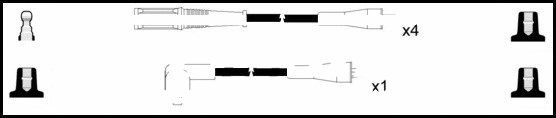 Kit de câbles d'allumage LEMARK HOES1335