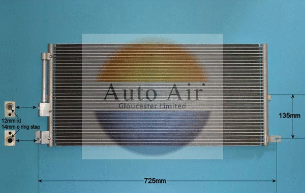 Condenseur, climatisation AUTO AIR GLOUCESTER 16-9002