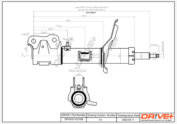 Amortisseur Dr!ve+ DP1610.10.0168