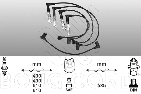 Kit de câbles d'allumage EFI AUTOMOTIVE 7154