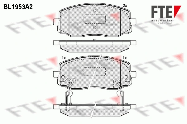 Kit de plaquettes de frein, frein à disque FTE 9010540