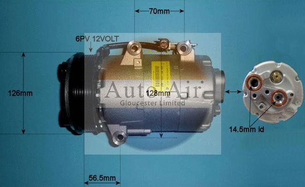 Compresseur, climatisation AUTO AIR GLOUCESTER 14-0097