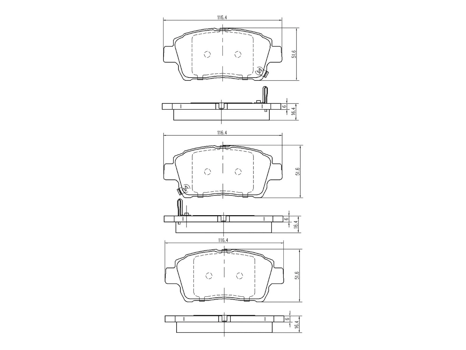 Kit de plaquettes de frein, frein à disque A.Z. Meisterteile AZMT-44-022-1076