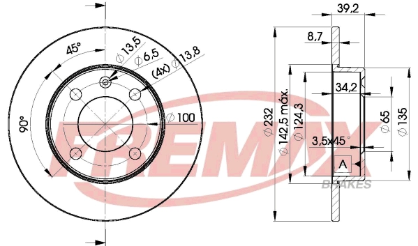 Disque de frein FREMAX BD-5608