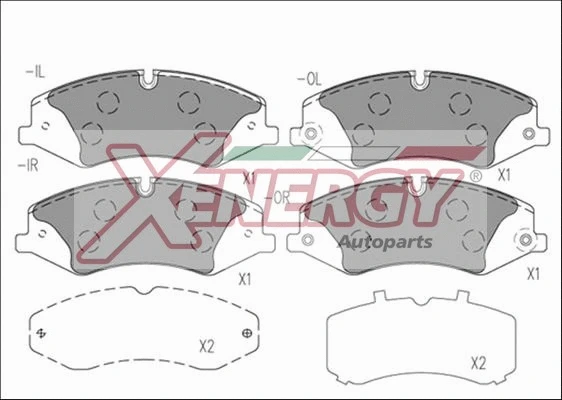 Kit de plaquettes de frein, frein à disque AP XENERGY X41257