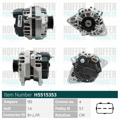 Alternateur HOFFER H5515353