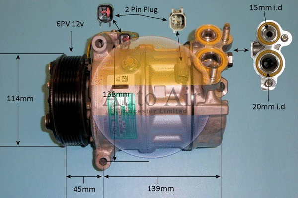 Compresseur, climatisation AUTO AIR GLOUCESTER 14-9795