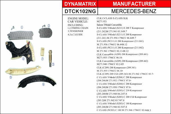 Kit de distribution par chaîne DYNAMATRIX DTCK102NG