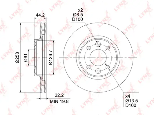 Disque de frein LYNXAUTO BN-1419