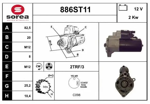 Démarreur STARTCAR 886ST11