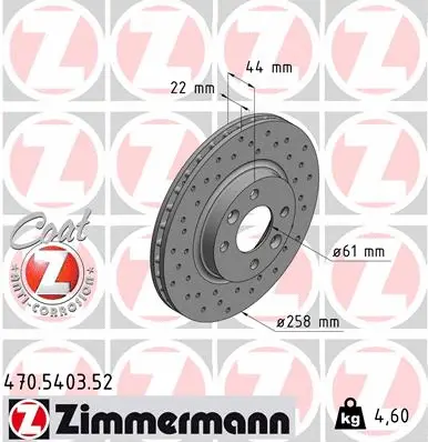 Disque de frein ZIMMERMANN 470.5403.52