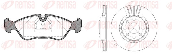 Kit de freins, frein à disques REMSA 8286.00