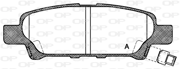 Kit de plaquettes de frein, frein à disque OPEN PARTS BPA1051.02