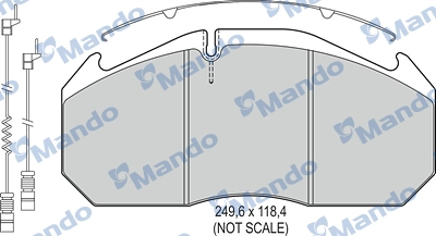 Kit de plaquettes de frein, frein à disque MANDO MBF016057