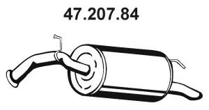Silencieux arrière EBERSPÄCHER 47.207.84