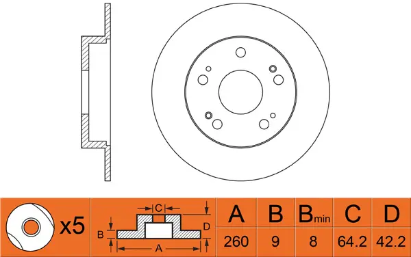 Disque de frein FIT FR0472