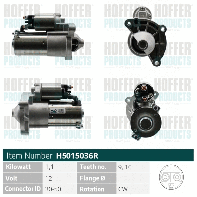 Démarreur HOFFER H5015036R