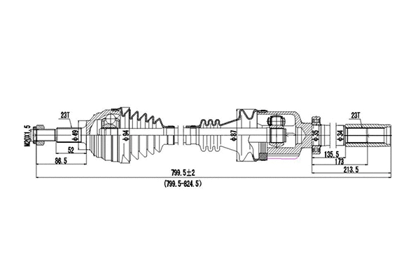 Arbre de transmission DYNAMATRIX DDS250440