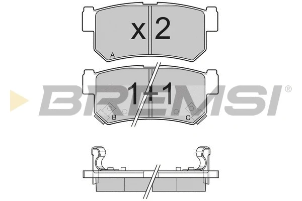 Kit de plaquettes de frein, frein à disque BREMSI BP3203