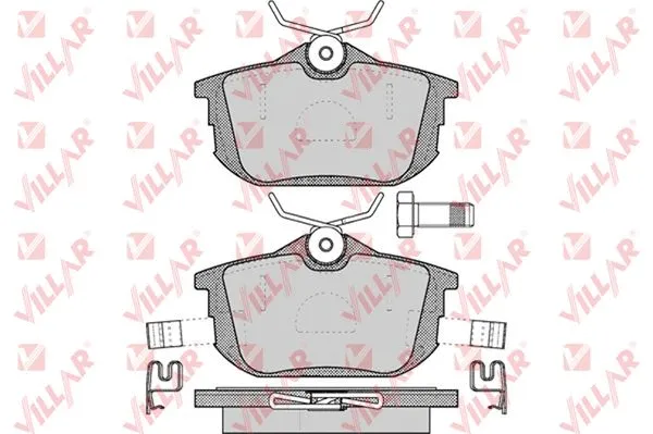 Kit de plaquettes de frein, frein à disque VILLAR 626.0621