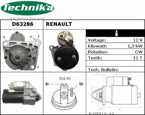 Démarreur Technika D63286